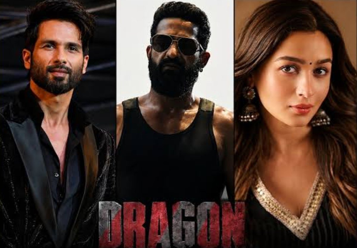 Filmyscoopss's tweet photo. #Dragon Becomes Bigger: 

#ShahidKapoor and #AliaBhatt are reportedly set to share the screen with #NTR in special roles in #Dragon . https://t.co/BJBRxT51L8