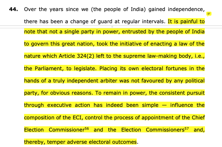 CiteCase's tweet photo. This observation from Justice Datta should be read by all Political Parties who ruled India since independence  😇 https://t.co/hv93KoNvL2