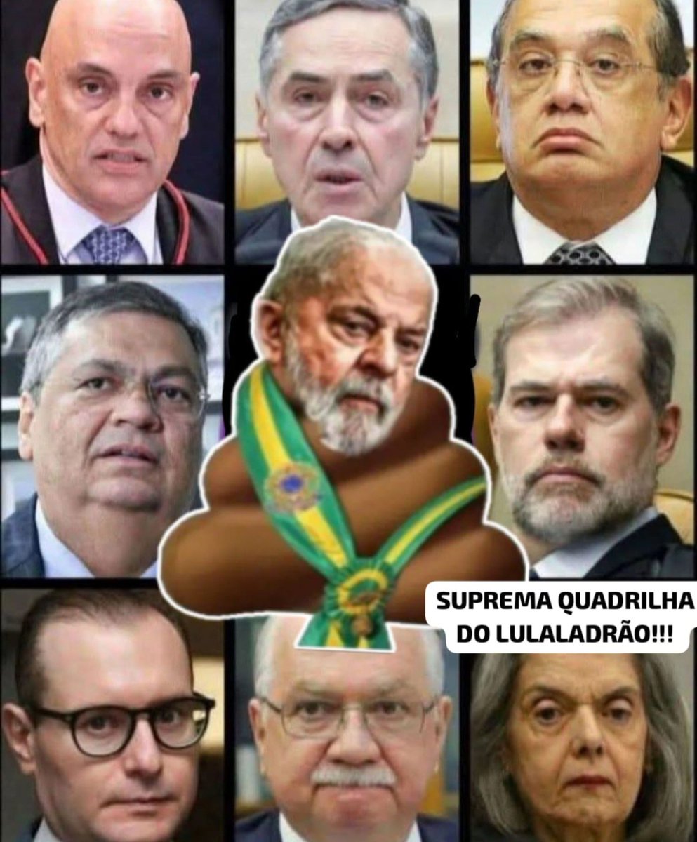 cosultora's tweet photo. O BRASIL QUER ESSES,
BANDIDOS NA CADEIA JÁ!!!😡🤬
@realDonaldTrump
@elonmusk
@jairbolsonaro
@SecRubio
@POTUS
#ElonMusk
#Trump
#Bolsonaro
#ForaLula
#ForaLulaLadrão
#ForaPT
#PTNUNCAMAIS
#AcordaBrasil
#Brasil
#Brazil🇧🇷
#STFGolpista
#STFLIXO
#STFOrganizaçãoCriminosa
#STFVERGONHANACIONAL
#STFVERGONHAMUNDIAL
#FRAUDEELEITORAL
#INSS
#BancoMaster
#ForaMoraes
#AlexandreDeMoraesNaCadeia
#AlexandreDeMoraesBandido
#AlexandreDeMoraesPsicopata
#ForaLulaESuaQuadrilha