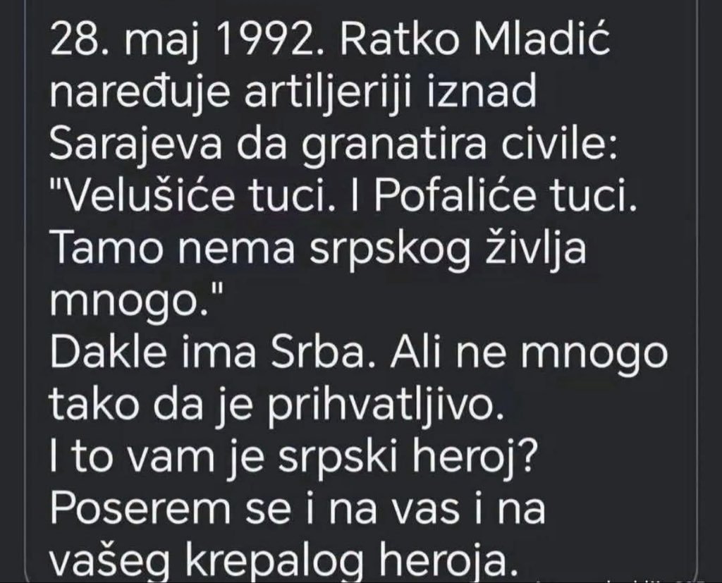 Acanarikacha's tweet photo. @ArcibaldRajs20n @stimac15 Ajde življe, preusmeravamo vas na sahrane i parastose SNS pogrebnog preduzeća. Znaš na koji gamad sam muslio sa one strane Drine,ista ona koju mi imamo ovde,iste lobanje kao neda CRKOTINA perić i huljin Downilo. Lako vas prepoznati, šoramo ti po faci i po stranci. https://t.co/cfylTZflwQ