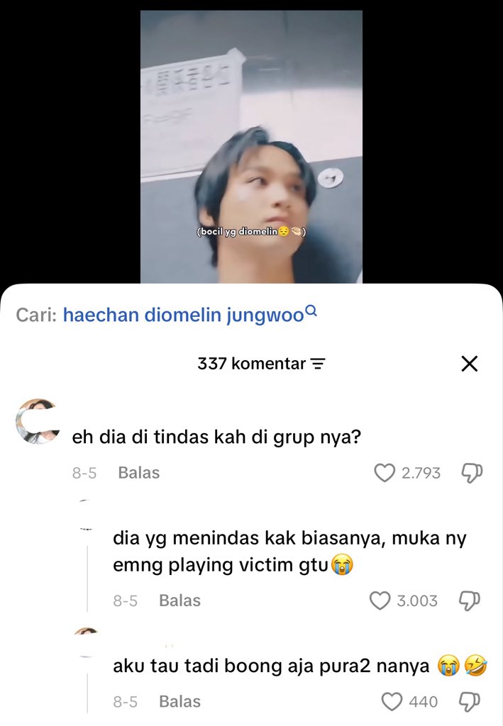 jojohaechi's tweet photo. Aduh gw kan lg ntn tt , lewat lah vid yg jungwoo ngomelin haechan di lift wktu tour unity😭 trs gw baca komennya KETAWA GW PECAH 😭😭😭

"Dia yg menindas biasanya kak, mukanya emg playing victim"

CAPEK GUE GAKUATT NGAKAK BGT
( jokes ya guys ) 😭😭😭😭 https://t.co/5itfbI2OzM