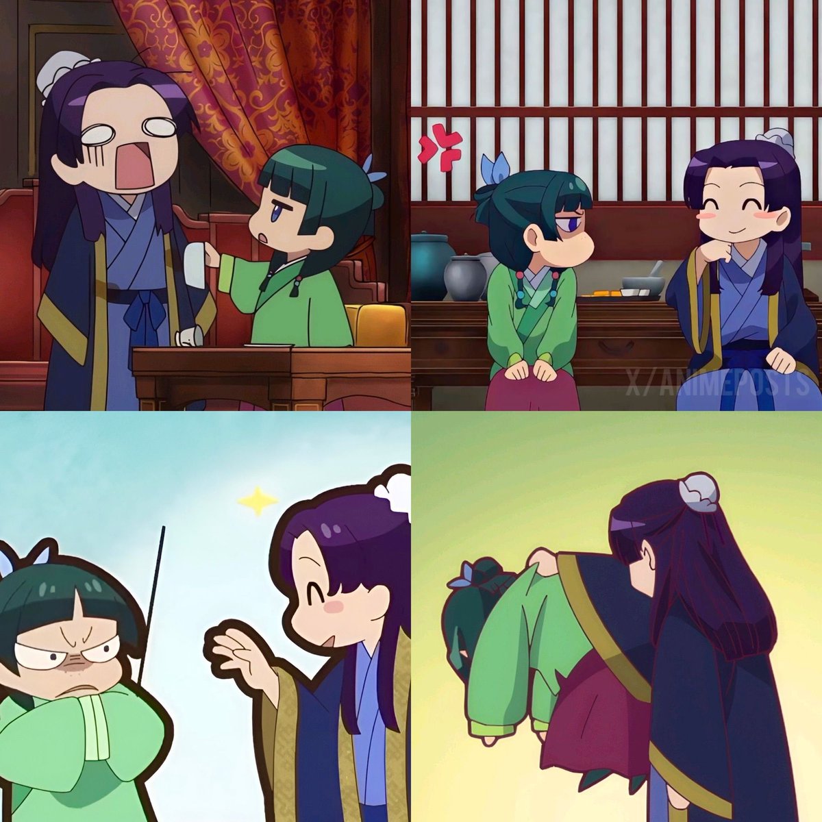 animeposts's tweet photo. Jinshi and Maomao’s dynamics: https://t.co/bIYO45CO31