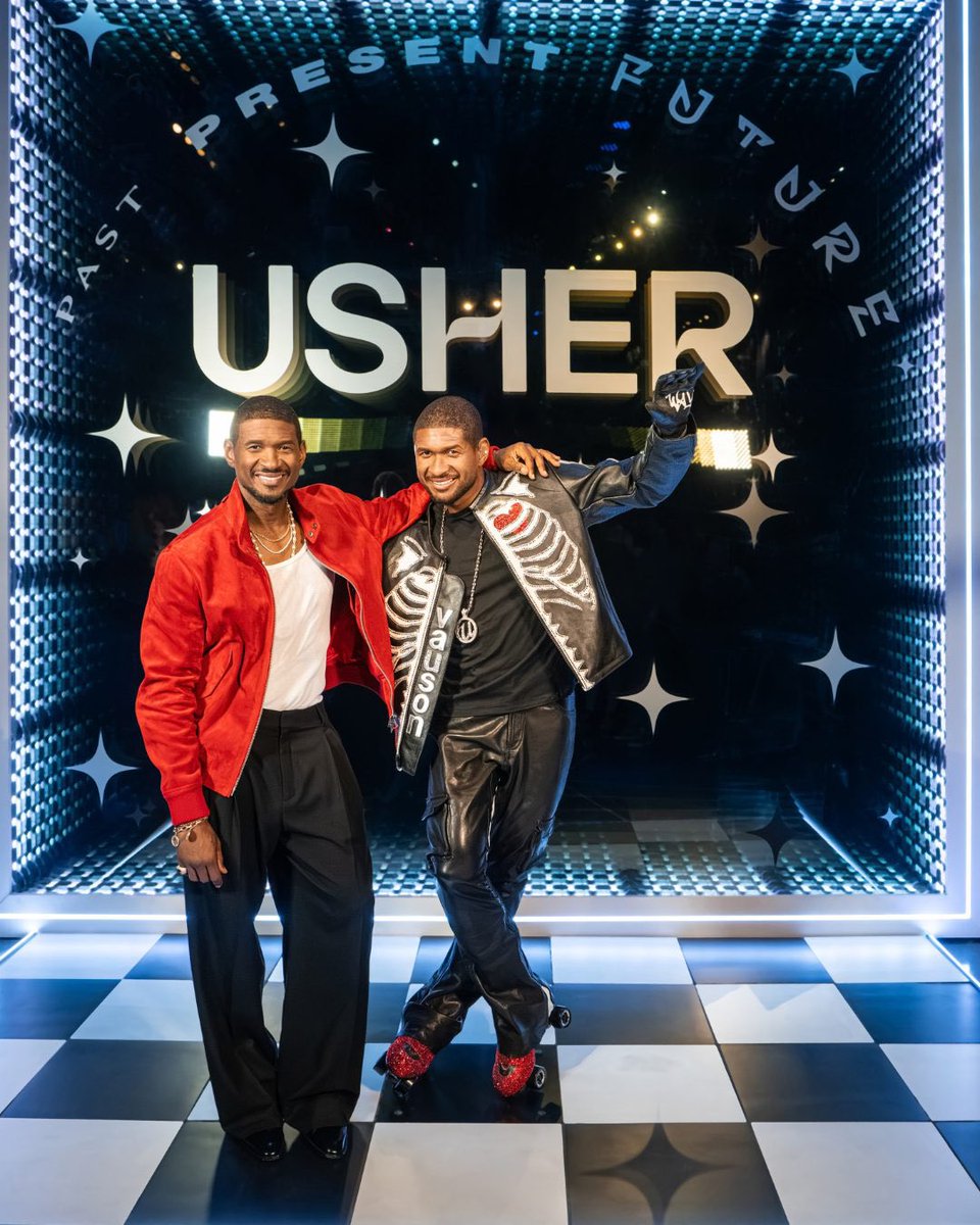 wavecheckers's tweet photo. Usher pulled up to Madame Tussauds in Las Vegas to see his wax figure in person 🕺🏾 https://t.co/NoDvl6iZpi