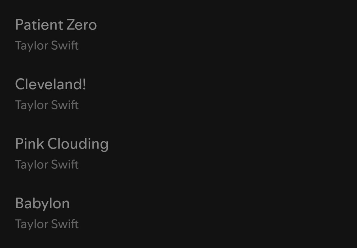 spotify_swift's tweet photo. 🚨 Taylor Swift announced “The Life of a Showgirl: The Encore” out this Friday including four new songs:

• Patient Zero
• Cleveland!
• Pink Clouding
• Babylon https://t.co/cgt4HEorfj