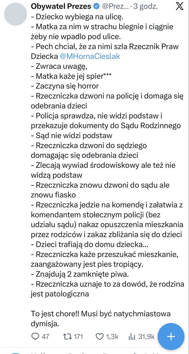 FJWoj's tweet photo. @BiuroRPD Pani RPD, prawda to? 
Bo jeżeli tak to dla zachowania resztek honoru proponuję podać się do dymisji. 
A jak się Pani nie poda a okaże się prawdą to wygląda to na art. 231 kk.
Jak nie afera lodowa to coś takiego. 
Chyba komuś tam woda sodowa uderzyła do głowy. https://t.co/bVj6qUpHYz