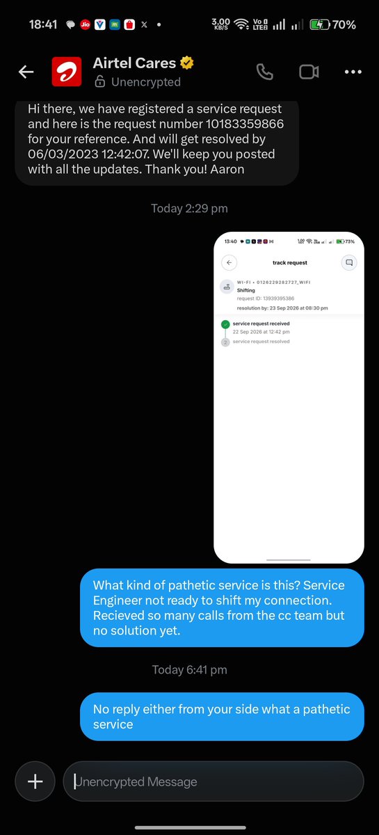 MePulkits's tweet photo. Is this how your ISPs work. No value for the customer @Airtel_Presence
@airtelindia @TRAI https://t.co/NJjxlLS2ih