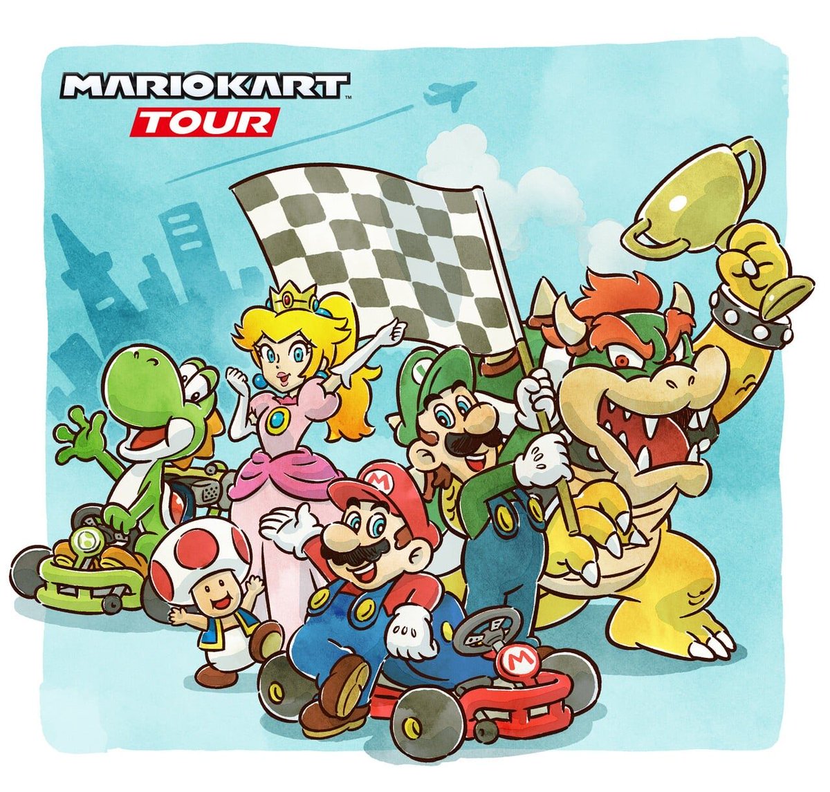 potofu_mario's tweet photo. ㊗️『マリオカート ツアー』7周年🎊
（2019年9月25日17時配信開始）
世界を旅するマリオカート。
7年間で546コース・202キャラ・65Miiスーツ・340マシン・238グライダーが登場し、183のツアーが開催された。
この7年に及ぶ旅は2026年9月30日15時をもって幕を下ろす。 https://t.co/bIz8BBgkJL