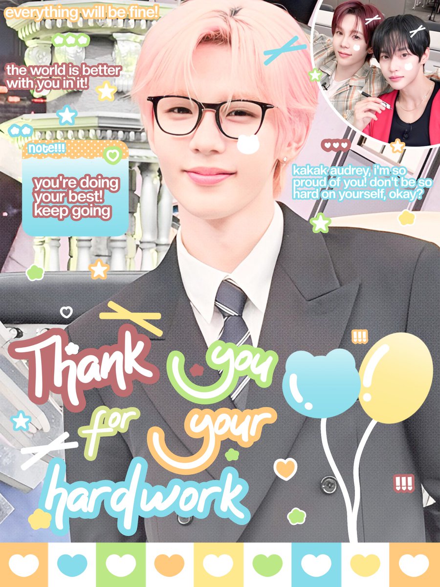 helloo_kittys's tweet photo. help repost, ありがとう! ♡︎

let’s show some appreciation for kakak audrey ꒰ @CherishPeony ꒱ who has always done her best and put so much effort into everything! ⭐⭐ there are 4 free layouts. ૮ ˶ᵔ ᵕ ᵔ˶ ა ♥︎

🪧: by reply
⏰: now - 24 September 20.00 WIB

꒰ #bealanja ꒱ https://t.co/OCI4gl4gr7