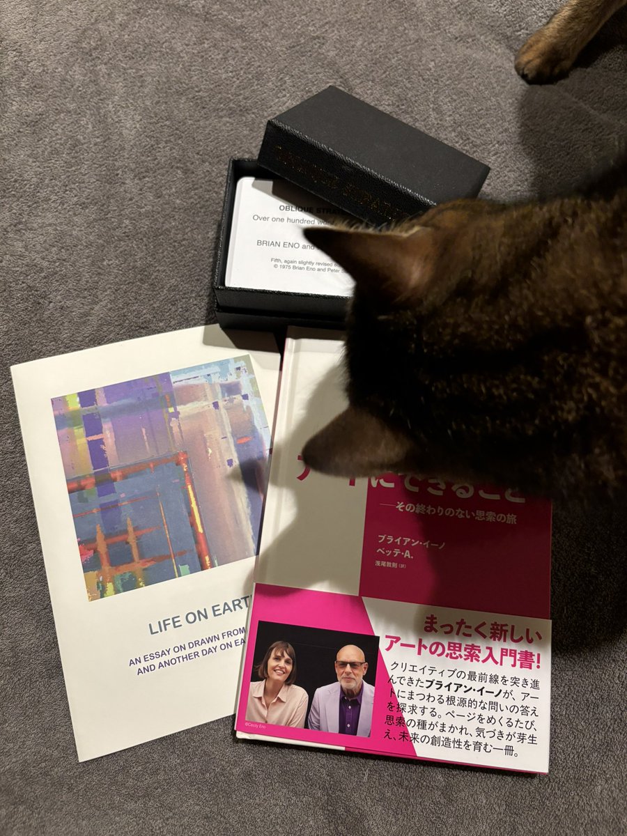 Hana_Chiki_Kuso's tweet photo. →上映してくれる時にまた観なくっちゃ！
作品中に出てきたカード「Oblique Stratejies」いいなぁ…と思ったら販売してたから買っちゃった🤩帰りのBGMはブライアン・イーノとデヴィッド・バーン共作のT Shirtで♪ https://t.co/7tcojQzcIa