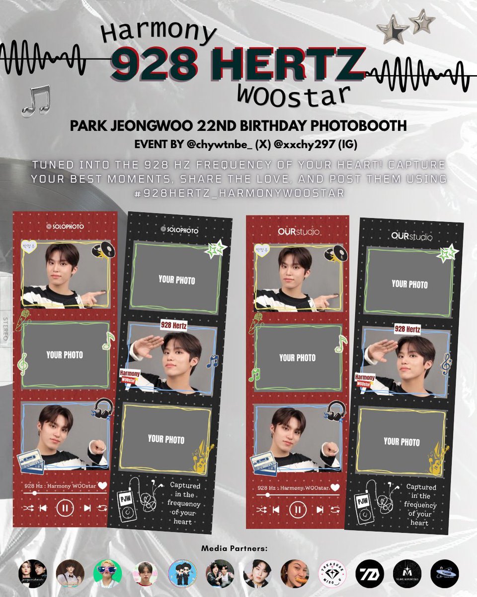 LTY_PJS's tweet photo. 𝟗𝟐𝟖 𝐇𝐞𝐫𝐭𝐳 : 𝐇𝐚𝐫𝐦𝐨𝐧𝐲 𝐖𝐎𝐎𝐬𝐭𝐚𝐫 𝄞⨾💿✮˚.⋆
#PARKJEONGWOO 22nd Birthday Photobooth

Event by @chywtnbe_

🗓️ 25 Sept — 08 Oct 2026
✎ᝰ More details on poster

Capture in the frequency of your heart and post the using  #928Hertz_HarmonyWOOstar #박정우 https://t.co/zOTE5o3uUL