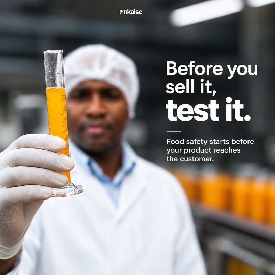 Nkaisehq's tweet photo. With food safety and authenticity receiving increased attention, having the right checks in place matters.

Building a food brand isn't just about making a good product. It's about knowing what you're putting into the market.

#Nkaise #FoodBrand #FoodSafety #FoodTesting https://t.co/Kh0zMJ5p0s