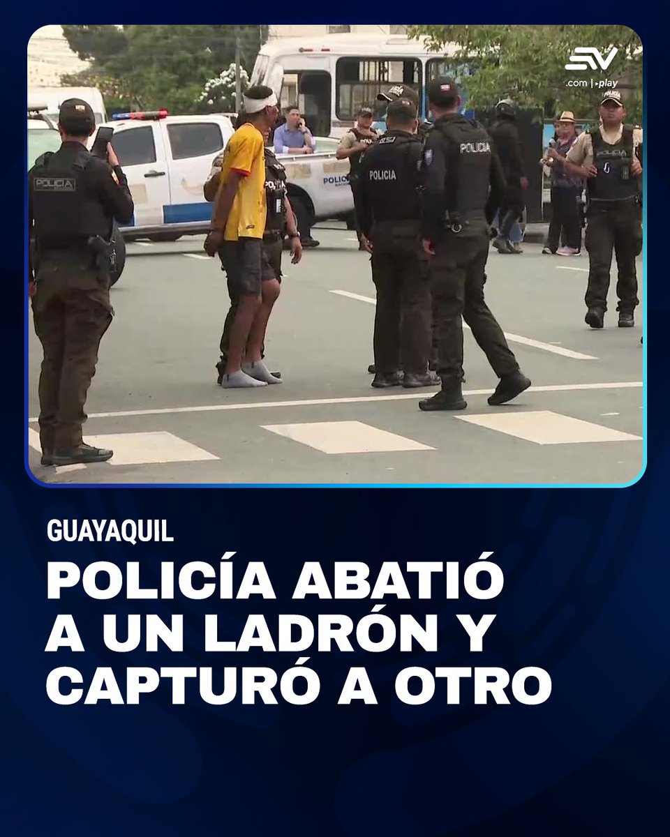 EcuavisaInforma's tweet photo. 📲 https://t.co/rdb8Gw0Zwt 🚨 Un agente policial que se encontraba almorzando en el centro de Guayaquil frustró un robo. Usó su arma de fuego después que los sospechosos intentaran huir y le apuntaran con una pistola. https://t.co/de6KpYJaDf