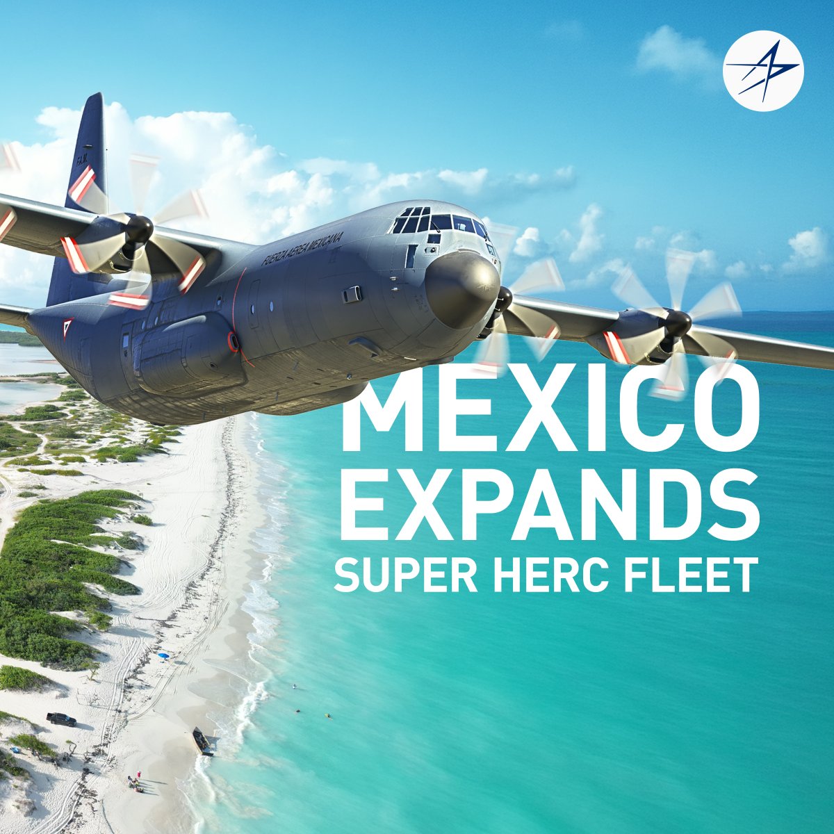 LMNews's tweet photo. The @FuerzaAereaMx is expanding its Super Hercules fleet with a second @LockheedMartin C-130J. 

The addition reinforces the C-130J as the world’s most advanced Hercules, delivering proven performance, multi-mission versatility and reliability for operators worldwide.