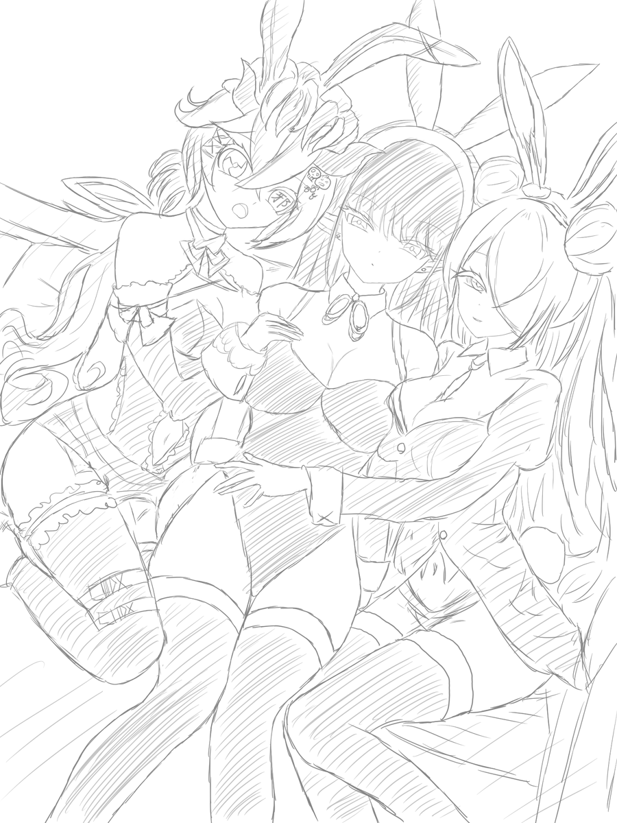 OVER_CLOCKS_NEW's tweet photo. IIDXの新曲Rise Beyondの三人rkgk

正直言うと線画とか構図が定まらなかったのでちょい諦め気味で途中から適当になっちゃいましたw

また近いうちにちゃんとした絵描けるように精進いたします...

ちなみに真ん中の娘が好みです https://t.co/niGIilw2ks