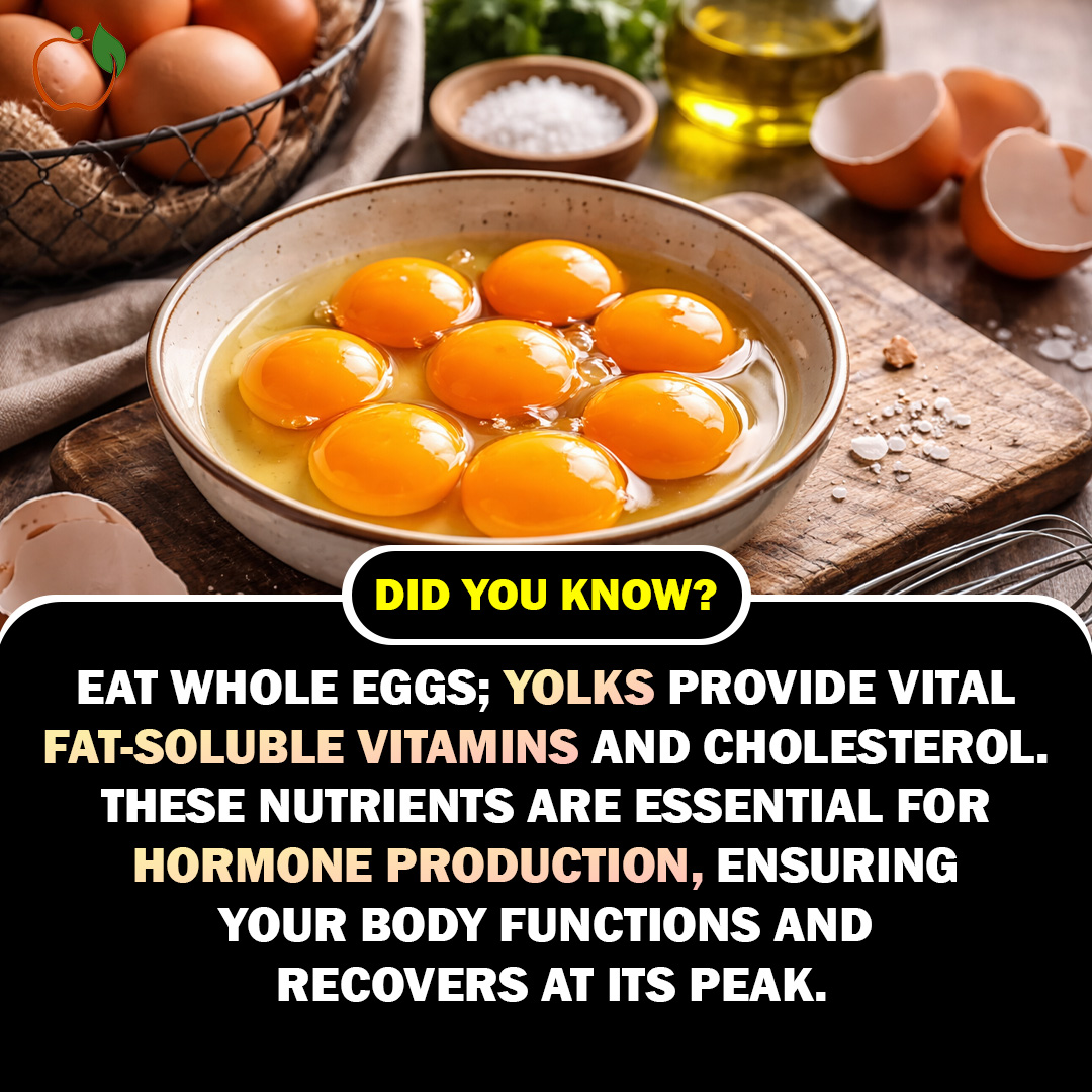 healthapta's tweet photo. Don't skip the yolks! 

Whole eggs provide vital fat-soluble vitamins and cholesterol essential for hormone production, ensuring your body functions and recovers at its peak.   

#Nutrition #FitnessDiet #HealthyHormones #healthapta https://t.co/JRX75uHoGC