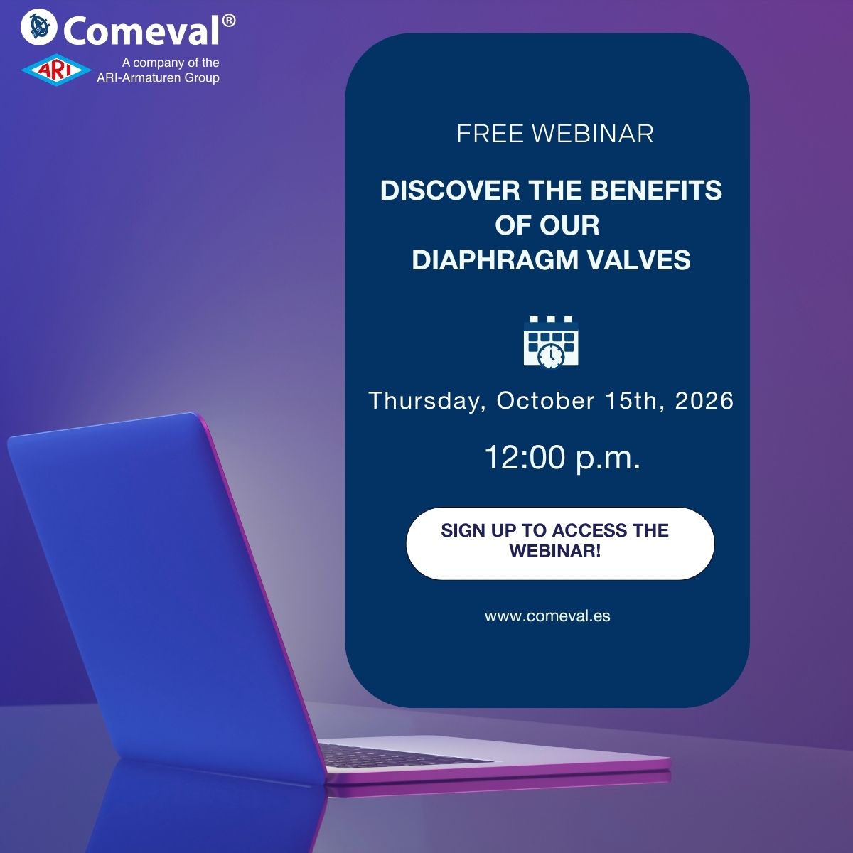 COMEVAL's tweet photo. 🖥️ 𝐅𝐑𝐄𝐄 𝐖𝐄𝐁𝐈𝐍𝐀𝐑 | 𝐃𝐢𝐚𝐩𝐡𝐫𝐚𝐠𝐦 𝐯𝐚𝐥𝐯𝐞𝐬: 𝐚 𝐫𝐞𝐚𝐥 𝐬𝐨𝐥𝐮𝐭𝐢𝐨𝐧 𝐭𝐨 𝐜𝐨𝐫𝐫𝐨𝐬𝐢𝐨𝐧 𝐚𝐧𝐝 𝐚𝐛𝐫𝐚𝐬𝐢𝐨𝐧

🔗 Register now and secure your place: https://t.co/GEGZKW5hx7

Don’t miss out on this opportunity!

#ComevalValveSystems https://t.co/pxNoHWti1S