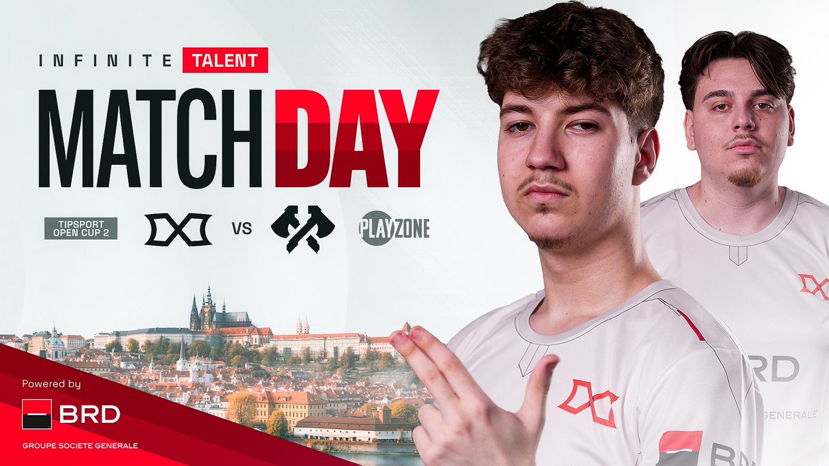 infiniteggro's tweet photo. INFINITE TALENT DEBUT 🔥

Today, our academy plays its first official match on LAN in Prague at the Tipsport Open Cup 2 🇨🇿

Come watch us live and support our academy (17:15 EEST):
https://t.co/RaV6HcRRfp

#WeINFINITE #INFINITExBRD https://t.co/Cda3NwHYIi