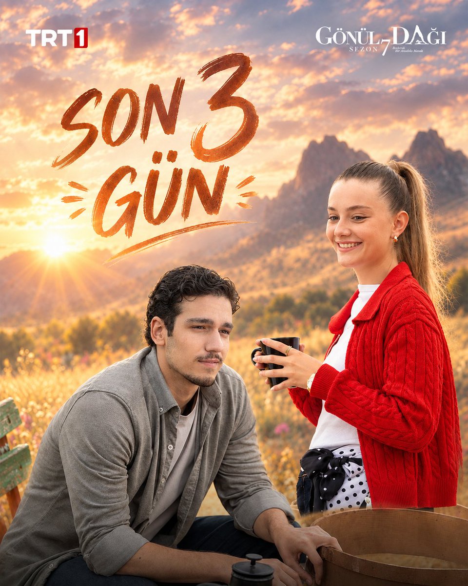 gonuldagitrt's tweet photo. Beklenen gün yaklaşıyor…

Ali ve Zehra’nın arasında bu bölüm neler olacak?

Son 3 gün!

#GönülDağı yeni bölümleriyle her cumartesi saat 20.00’de TRT 1‘de! 
@trt1 https://t.co/ZnA4LpuTPz