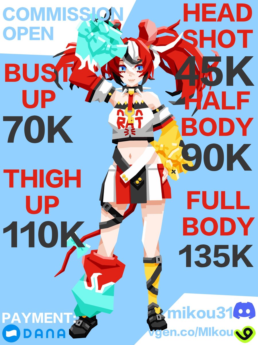 mikouu31's tweet photo. (❤️ &amp; 🔄 are very appreciated!)
Hello!
I'm opening my art commission for inter &amp; local 🇮🇩!
Feel free to DM me if you're interested!
I'm available on VGen too : https://t.co/33aHg8G1Lg
For more info &amp; ToS : https://t.co/Z07cQ2x0vI
Thank you ◉⁠‿⁠◉

#VGenOpen #opencommission https://t.co/2IqdwWDcOB