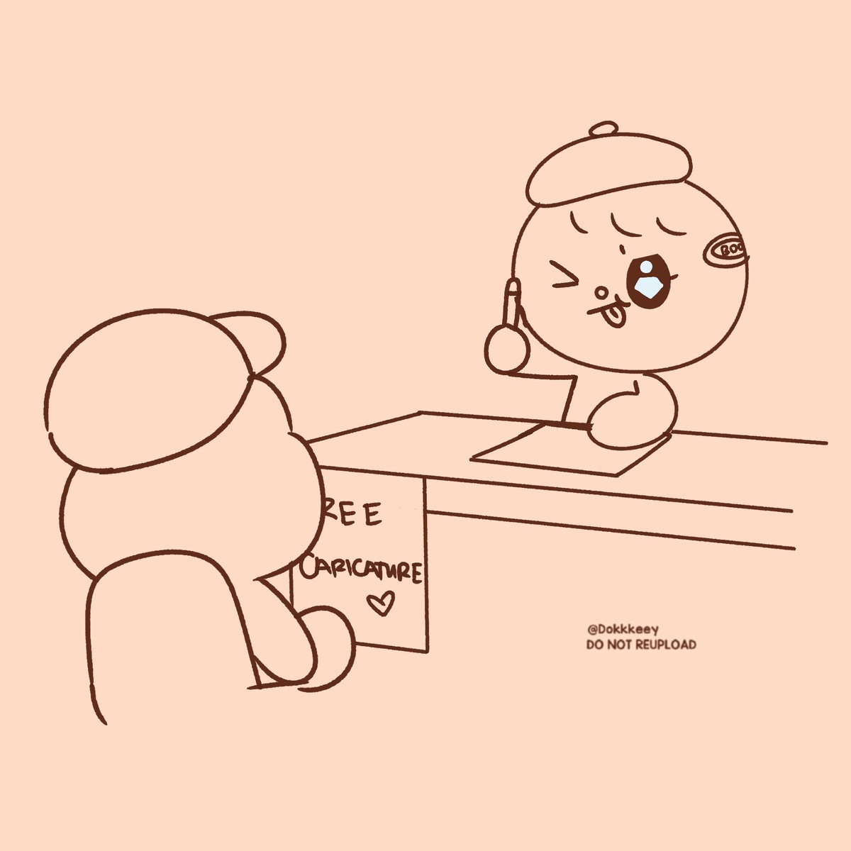 Dokkkeey's tweet photo. Bboogyuli’s Free Caricature🍊 https://t.co/HIyoGt0Tas