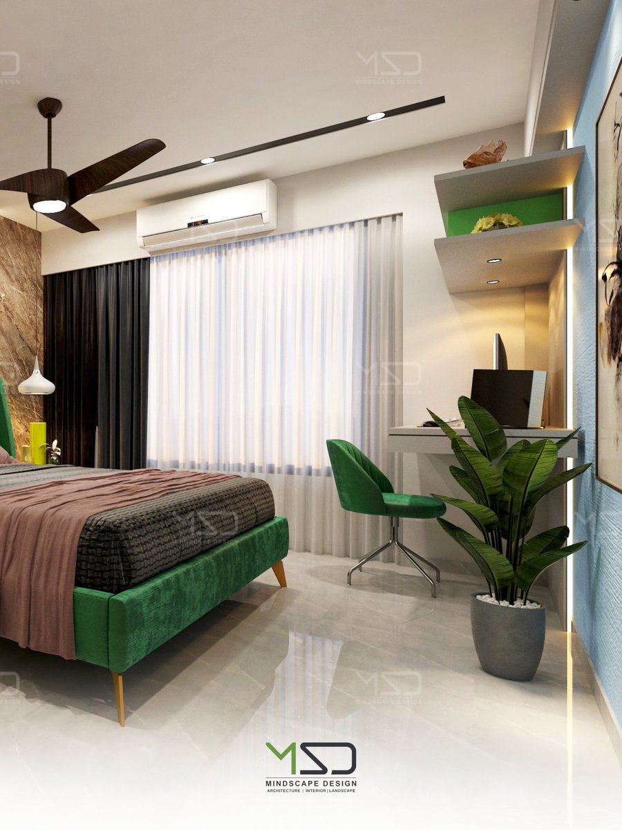 DesignMindscape's tweet photo. Emerald velvet accents, backlit marble panels &amp; a sleek integrated study corner. Explore modern bedroom styling by Mindscape Design. ✨

Ready to refresh your home? DM us today!

#BedroomDesign #InteriorDesign #ModernHomes #HomeInspo #MindscapeDesign https://t.co/p7mwKqxCq4