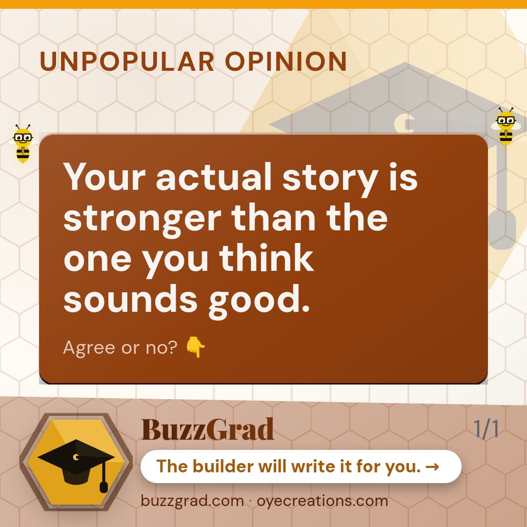 buzzcompose's tweet photo. Most scholarship essays fail because students write what they think admissions wants to hear instead of what is actually true about them. Your real story wins.
#scholarship #scholarshipessay #collegebound #freemoney #gradbuzz https://t.co/K0JIwV63nP