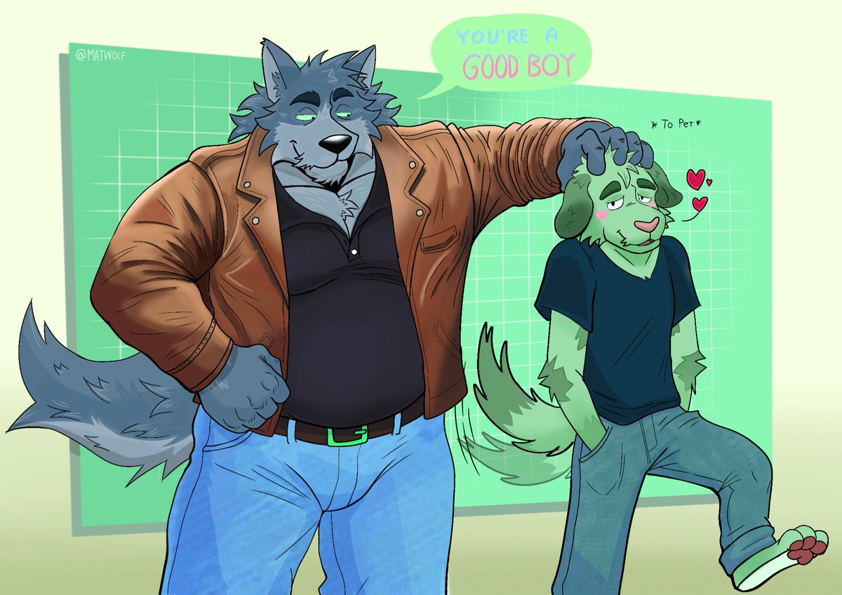 Matwolf23's tweet photo. Daddy Wolf likes to pet good boys. 🥴✨️ https://t.co/VeXK16oefo
