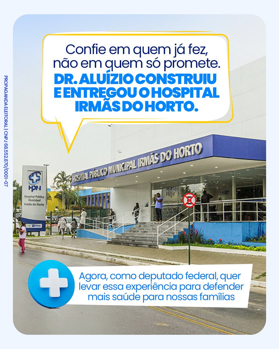 draluiziojunior's tweet photo. Quando uma família precisa de saúde, promessa não resolve. Precisa de estrutura e resposta.

Conheça meu trabalho, confira e compare as entregas. Dia 4 de outubro, vote 4504 para Deputado federal.

PROPAGANDA ELEITORAL | CNPJ 68.552.870/0001-07 https://t.co/GJptHqWp6U