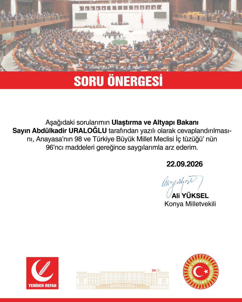 rprefahpartisi's tweet photo. Doğu Akdeniz’de stratejik öneme sahip gemi trafik gözetleme projesi yürütülüyor ancak kamuoyu projenin maliyeti, kapsamı, teknik altyapısı ve işletme modeli konusunda hâlâ yeterince bilgilendirilmiyor.
Türkiye’nin ve KKTC’nin denizlerdeki güvenliği ve hakları söz konusuyken, böylesine kritik bir projenin kapalı kapılar ardında yürütülmesi kabul edilemez. Millet, parasının nereye harcandığını ve projenin nasıl işletileceğini bilmek istiyor. Konu ile ilgili yazılı soru önergemiz, Konya Milletvekilimiz Ali Yüksel tarafından TBMM’ye sunulmuştur.