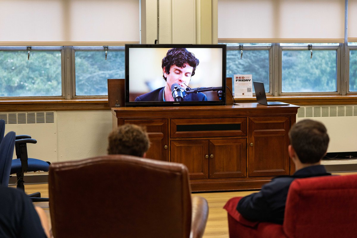 ISI's tweet photo. “Fault Lines” came to Villanova!  Students gathered for a watch party of our latest debate, featuring @CurtMills  and @Phillip_Blond  on the resolution: “Empire Is Bad for America.”  It was a great evening of students engaging with competing ideas about American power, foreign policy, and the role of empire in the modern world.