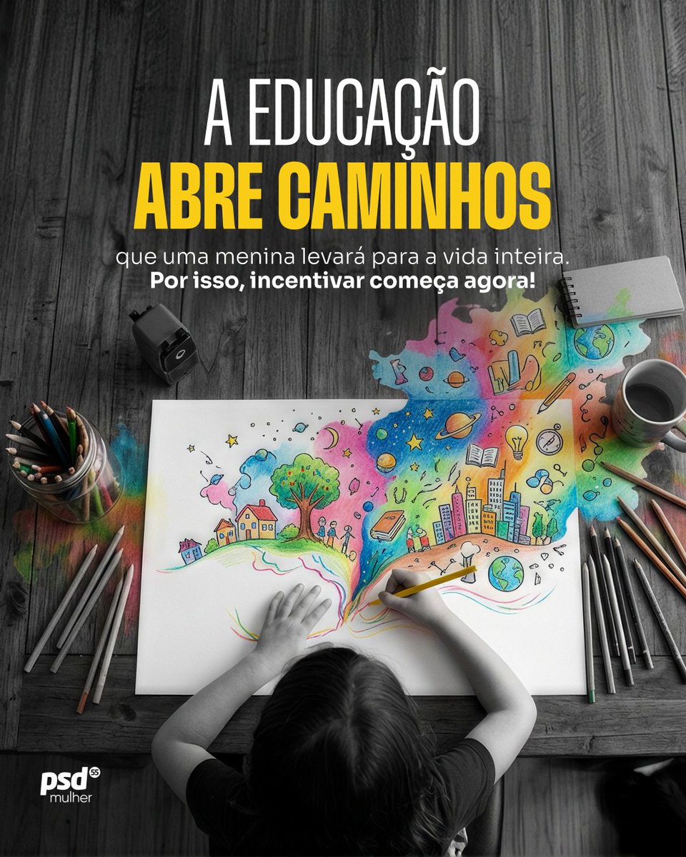 PSDMulher55's tweet photo. A educação pode ampliar aquilo que uma menina consegue imaginar para o próprio futuro! Hoje, iniciativas como Meninas nas Ciências Exatas, Engenharias e Computação apoiam projetos justamente para aproximar meninas dessas áreas desde a educação básica.
💛 Compartilhe! https://t.co/SghDF6TO9D