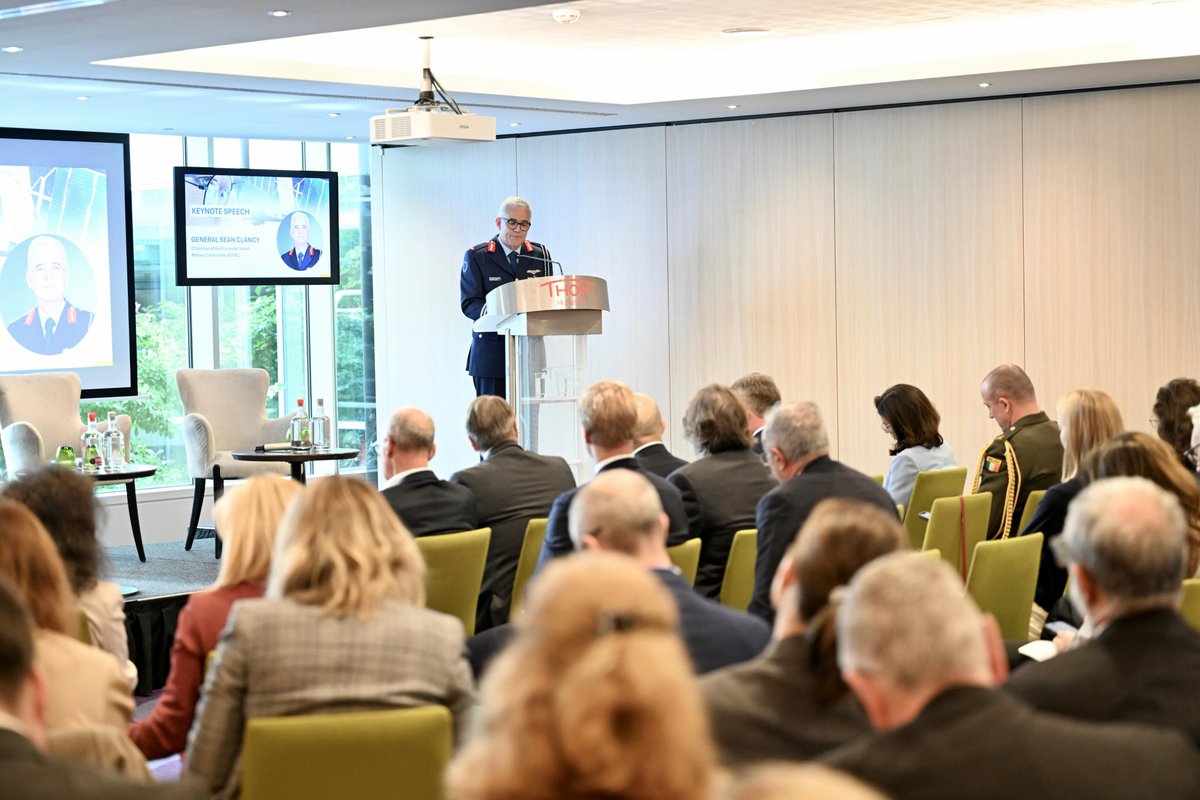 BusinessEurope's tweet photo. What does Europe need to become more secure, resilient and competitive?

A full room at our high-level event with Commissioner Andrius Kubilius, @ChairmanEUMC Sean Clancy, policymakers and business leaders, exploring how to scale up Europe’s defence industry and deepen cooperation with trusted partners.