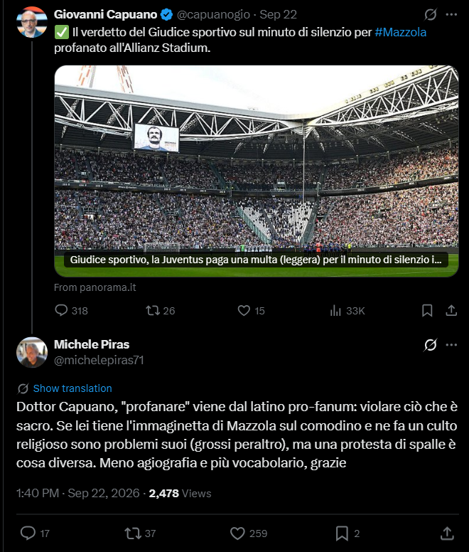 Fabio_Wallys's tweet photo. Risposte Epiche.
A Capuano viene spiegato il termine profanare.
credit: @michelepiras71 https://t.co/8rnxFNq26a