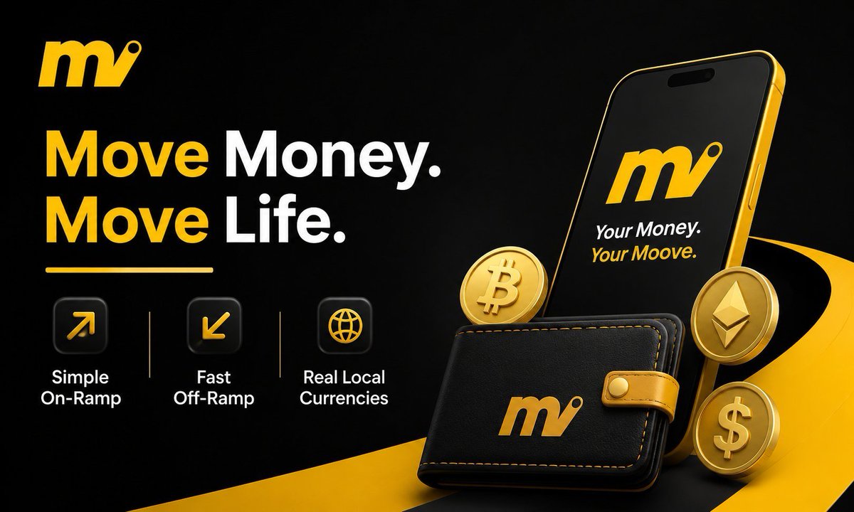 masud3539's tweet photo. The next stage of crypto adoption will not be driven by traders alone.

It will come from people who want a simple way to move money in their daily lives.

They want to send funds without delays.

They want to receive payments without unnecessary steps.

They want to spend money in their local currency with confidence.

That is why @moovexyz stands out.

Simple on-ramp for new users.

Fast off-ramp when you need your money.

Support for real local currencies.

Built for everyday payments, not just crypto transactions.

The future of Web3 depends on solving real problems for real people.

That is exactly the direction @moovexyz is taking.

💛Your Money. Your Moove.💛
