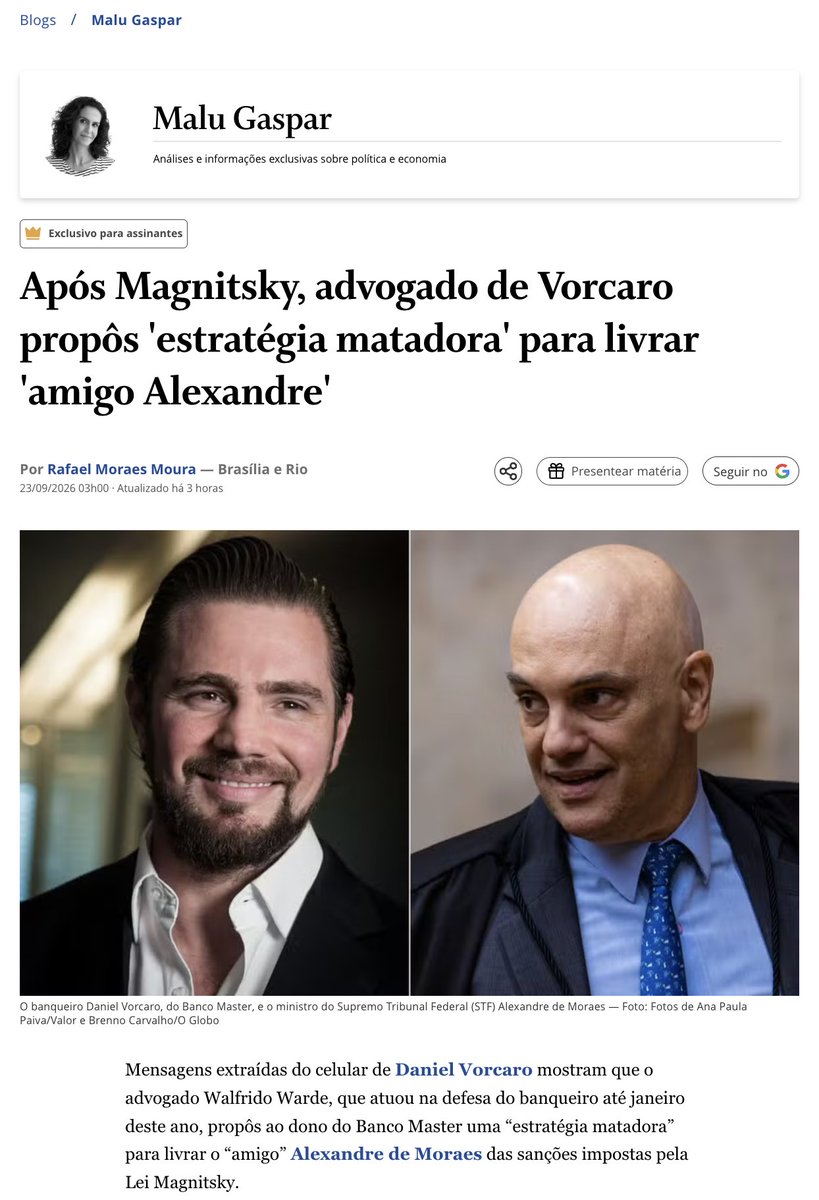 MafinhaBarba's tweet photo. Toma aí mais esse presente da turma dos EUA, que só “atrapalha”.

Vê se o nosso querido Duda Lima, @rogeriosmarinho, mostra que o Eduardo e o Paulo não têm relação com o Vorcaro.

Tanto que o Vorcaro tentava ajudar o Moraes com as sanções impostas. https://t.co/bZb4JLHdPY
