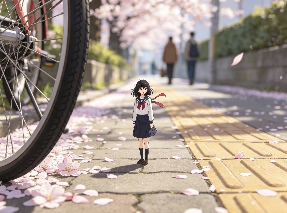 Shrinkingglsci's tweet photo. 「嘘……自転車がこんなに大きいなんて……

どうしよう、急に体が小さくなっちゃった……！
誰か……私に気づいて……！」

#AIイラスト #AI生成 #AIArt #セーラー服 #縮小娘 #ミニチュア #小人 #小さくなった女の子 #ミクロ化 https://t.co/6nIOHJpDRj