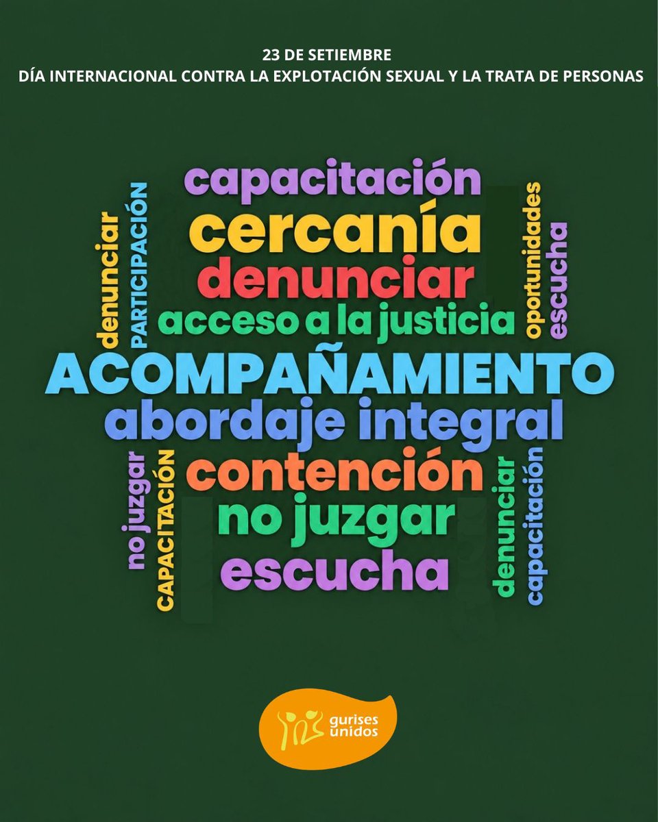 gurisesunidos's tweet photo. 23 de setiembre | Día Internacional contra la Explotación Sexual y la Trata de Personas.
La explotación sexual y la trata de NNA son graves vulneraciones a los DDHH. 
Desde Gurises Unidos reafirmamos nuestro compromiso con la prevención, la detección y la restitución de derechos. https://t.co/ZhqJfQBt13