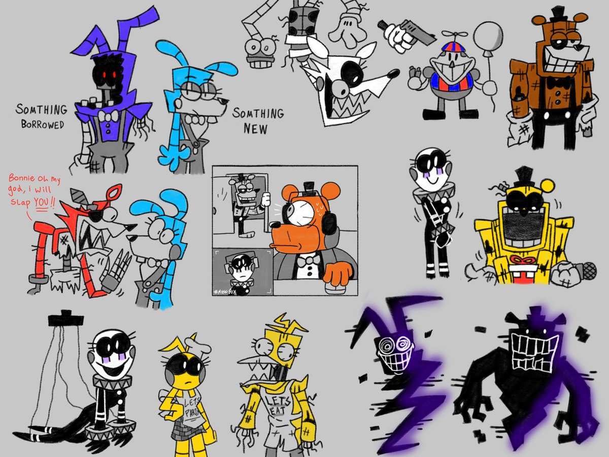 DynamiteDeTeCt's tweet photo. Some FNAF 2 junk I made after watching the second movie came out… https://t.co/McUr88JEmo
