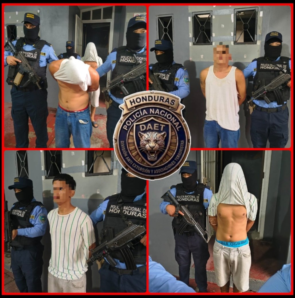 HNDaet's tweet photo. #GolpeALaExtorsión

#DAET aprehende a dos menores infractores por extorsión en el marco de la #OperaciónEscudoHonduras en San Pedro Sula.

Las detenciones coinciden con el endurecimiento de penas contra estructuras terroristas aprobado por el CNDS y el Congreso Nacional. https://t.co/534xv90aVv