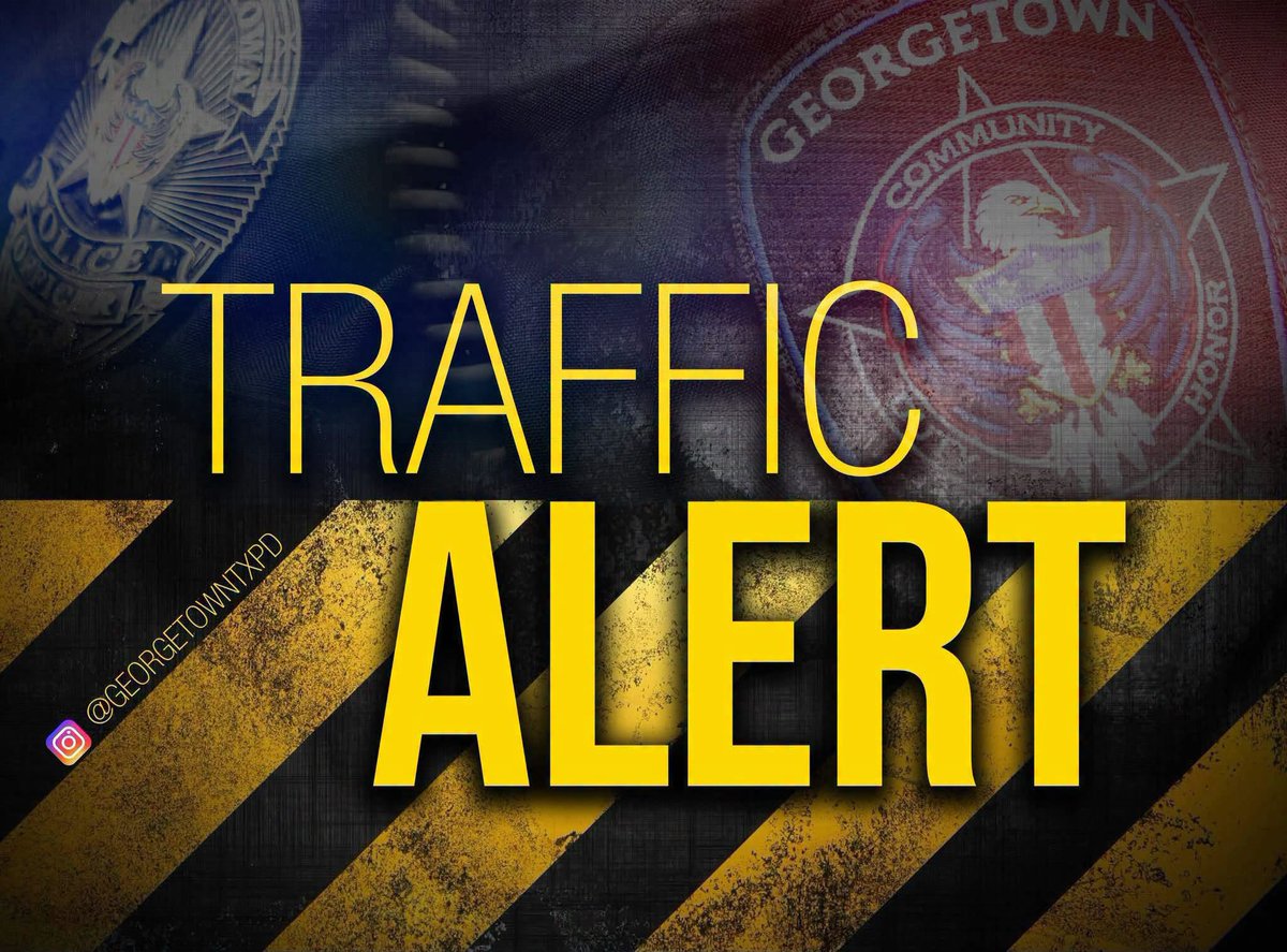 GeorgetownTXPD's tweet photo. 🚨 🚨 🚨 UPDATE:  8:30 AM
Northbound IH-35 right hand lane is closed. All lanes of the northbound IH-35 frontage road between Williams Drive and Hwy 29, in front of Chilis, remains closed. Please find an alternate route. Traffic is heavy. https://t.co/fjeAzJVVY6