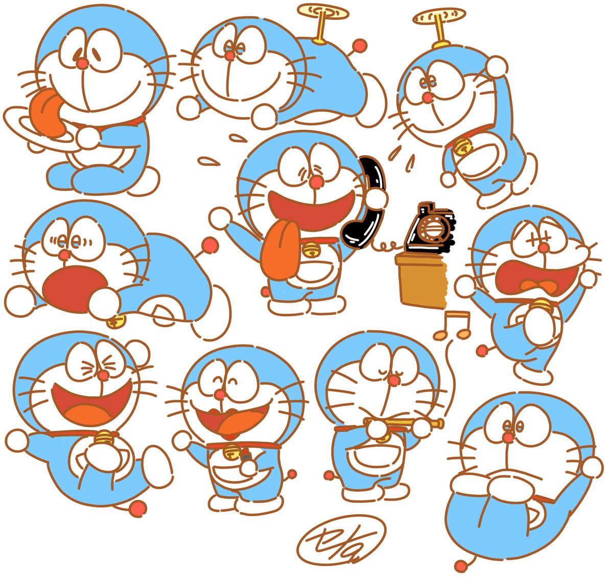 Sena53026065305's tweet photo. てんコミドラえもん１巻のから
かわいいと思ったドラちゃん描いてみました。 https://t.co/9u3MCgrlZu