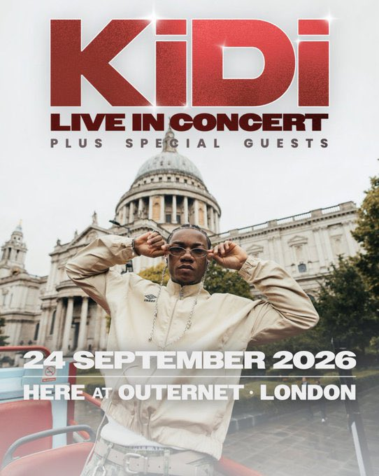 MusicTalksHQ's tweet photo. 🚨 KIDI TAKES OVER LONDON! 🇬🇭🇬🇧🔥

KiDi will headline the 2,000-capacity HERE at Outernet in London tomorrow, September 24.

He will become the youngest Ghanaian artist to headline the venue. 👑🔥

#KiDi #GhanaMusic #London https://t.co/2Q2YShPxYk