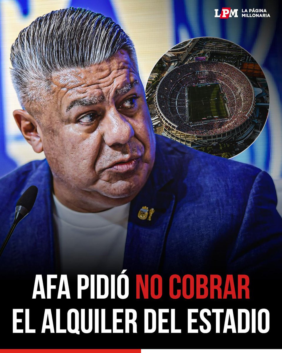 RiverLPM's tweet photo. ⚠️🏟️ Según el comunicado de la Liga Profesional, en la reunión de la Comisión Directiva, Tapia le solicitó a River que NO LE COBRE el alquiler del Monumental a la Selección en el partido despedida de Lionel Messi del 6 de octubre y donar ese canon a una entidad de beneficencia. https://t.co/uk7CeZH9qG