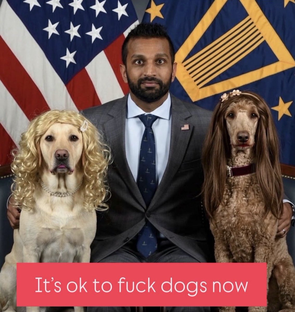 OscarDaAlso's tweet photo. @FBIDirectorKash https://t.co/wDKtf4hs2C