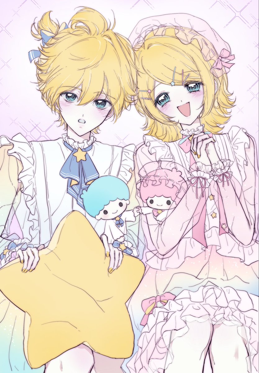 kokiki_0211's tweet photo. ⭐🪽𝓛𝓲𝓽𝓽𝓵𝓮 𝓣𝔀𝓲𝓷 𝓢𝓽𝓪𝓻𝓼☁️🩷🩵
#鏡音リン #鏡音レン 
#KagamineRin #KagamineLen https://t.co/PJcTSuRu6i