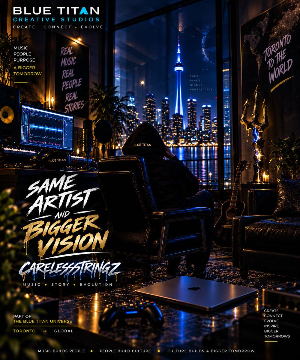 bluetitanx's tweet photo. Every vision has a voice.
Carelessstringz represents the creativity, music and determination behind the journey. Through YHMAB Global, that music becomes part of the Blue Titan story.
CREATE • CONNECT • EVOLVE
#Carelessstringz #BlueTitan #YHMABGlobal https://t.co/YV4BQqZjXu