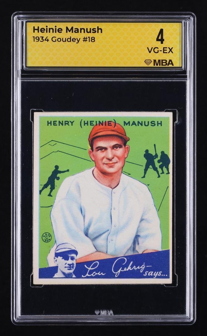 312cards's tweet photo. Heinie Manush, 1934 Goudey (MBA slab). https://t.co/Dj4PK4bPlC