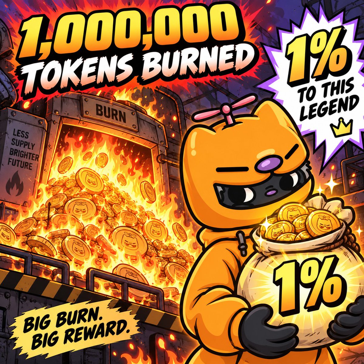 Bnbagentchain's tweet photo. 10,000,000 BAC burned. 1% of supply.
10,000,000 BAC to flap ceo @webhogwatrs
0xa9059cbb to 0x000000000000000000000000000000000000dEaD. Irreversible, and not a promise about anything.

tx  0x4caf11fd2c6c166bf30b8d923b1bce450578b51ac73a81f65f9ce475cf04df5d

Check it without trusting us:
cast call 0xA97452d175679B2bF5F25a9a382D22aff39b7777 "balanceOf(address)(uint256)" 0x000000000000000000000000000000000000dEaD --rpc-url https://t.co/s4GWG8rmhC