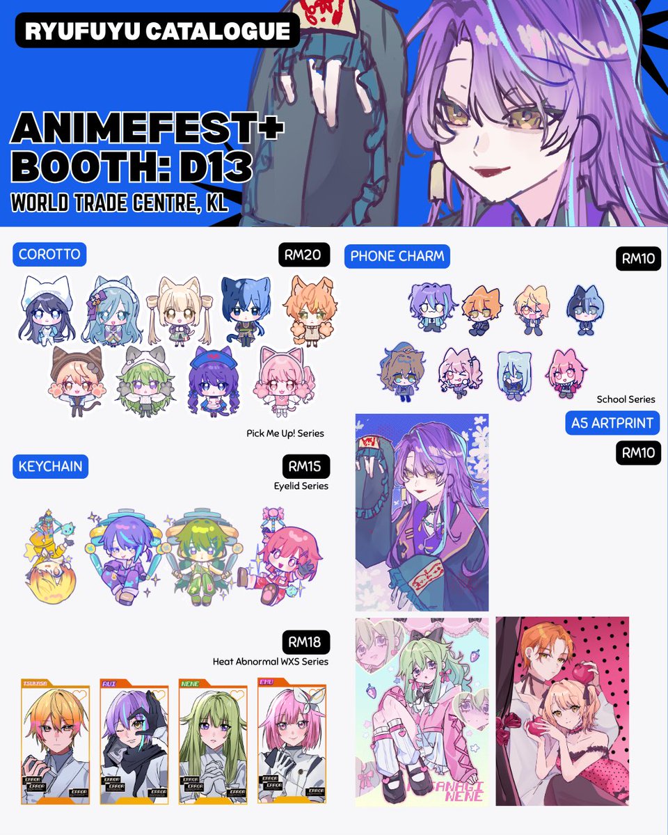 samooryuu's tweet photo. My catalogue for #Animefestplus 2026!

Will be boothing with @noibunnieVT @/kagerou.sketch @nacchatte 

📌Booth location: D13, Konbineko
🏦Venue: World Trade Centre Kuala Lumpur (PWTC)
📅Date: 26–27 September 2026 

DM to Preorder!
#animefest2026 #animefest2026catalogue https://t.co/yp3ygRexjo