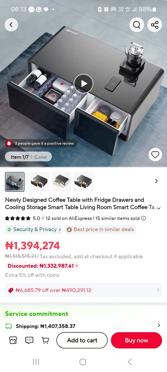 randomgistHQ's tweet photo. @neo_officialll This is from ali express and shipping fee is not included shipping fee is 400k plus and you go still pay whem it lands ..All those people saying the product is 300k are senseless bigots https://t.co/1C9mfjFbwW